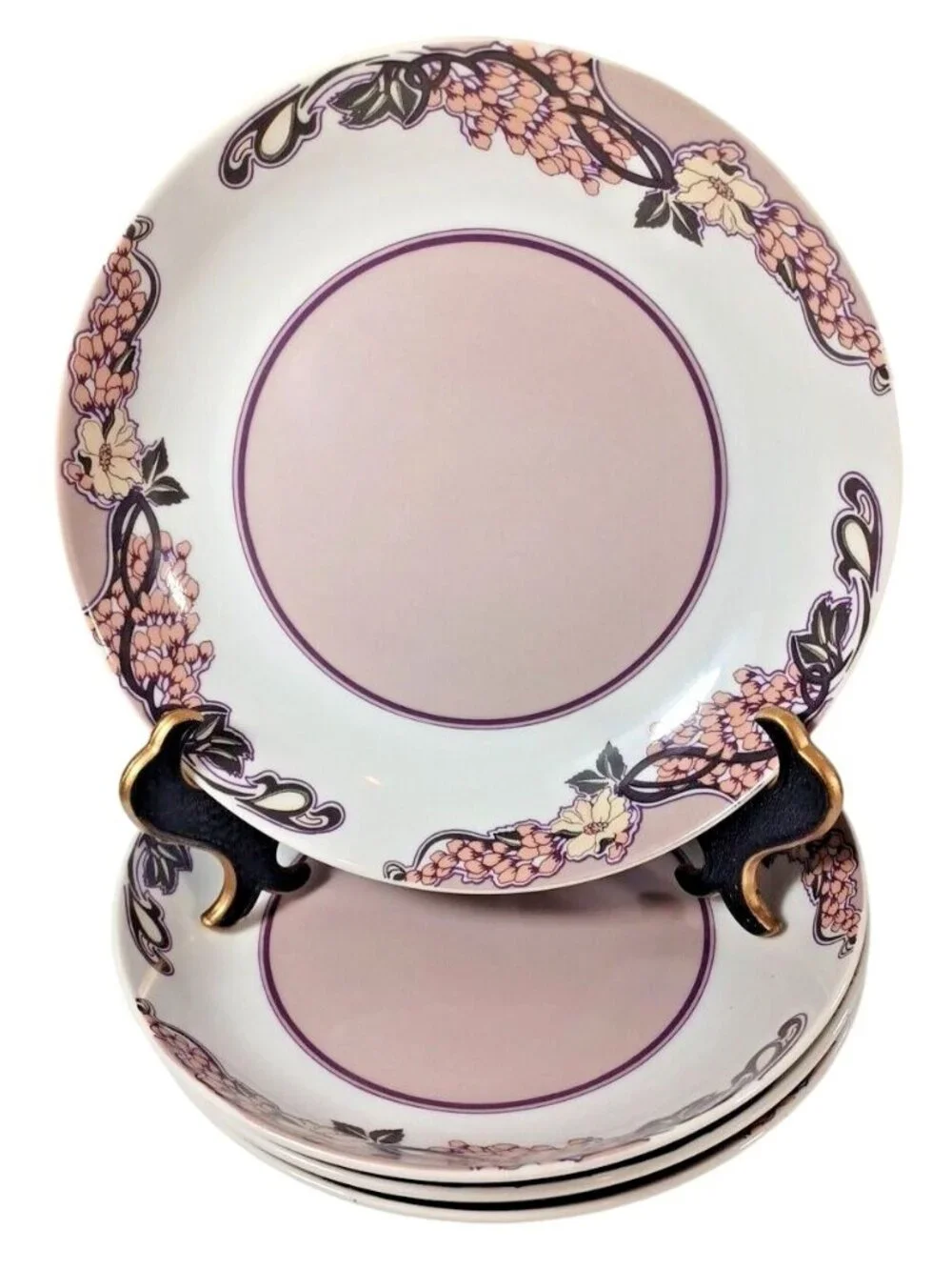 Georges Briard Floral Parisienne Art Nouveau Soup Pasta Salad Cereal Bowls 7 5/8